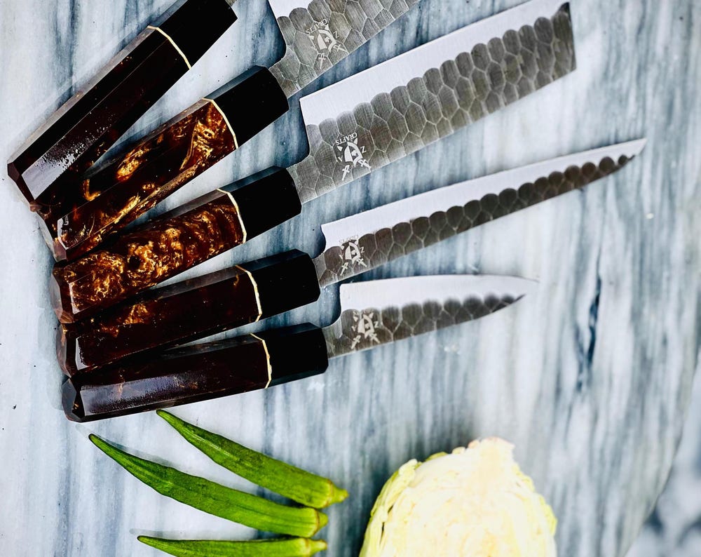 5-Piece Handmade Japanese Chef Knife Gift Set